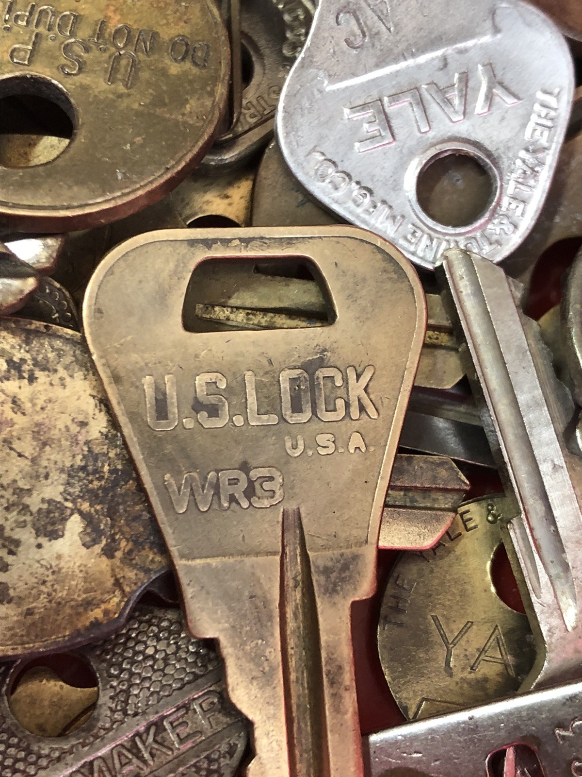 Cabinet, Chest, Padlock Keys Lot. Briggs & Stratton, Yale, Sargent, U.S. Lock,