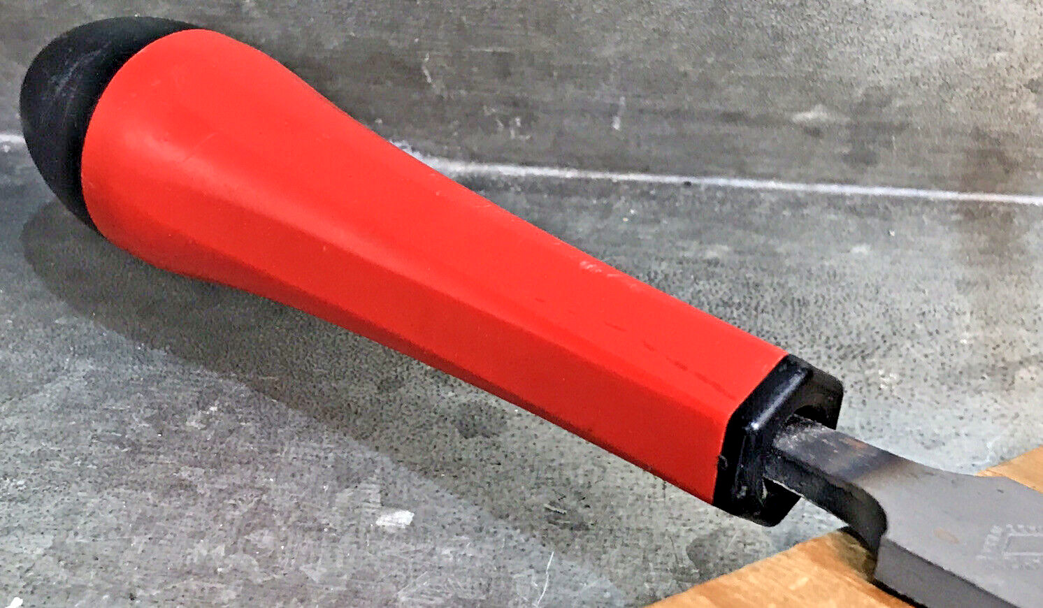 Vtg Nicholson USA Black Diamond Mill Bastard 10″ File Red Bakelite Look Handle