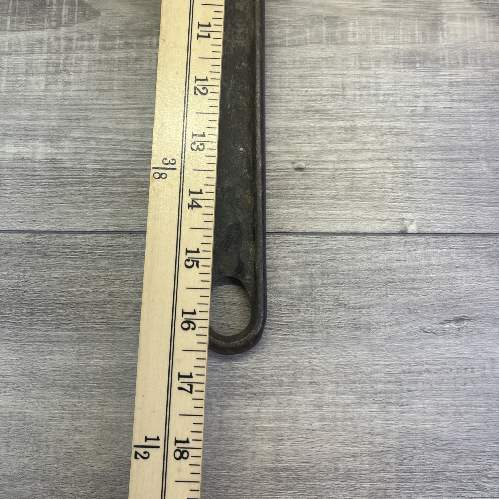 Vintage Lawson USHCO 18″ Pipe Wrench U.S. Hame Co Buffalo NY Patent