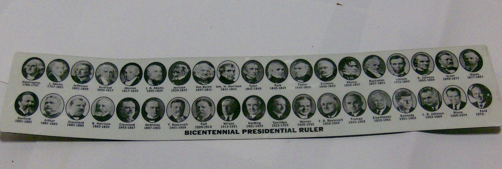 vintage 1976 Presidential BICENTENNIAL ruler National School Studios school tool
