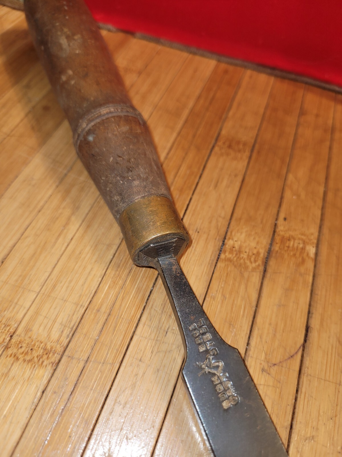 2 Vtg BUCK BROS 10.5″×9 1/4″ L 3/4×1/2″ Blade Cast Steel Woodworking Chisel.OBO