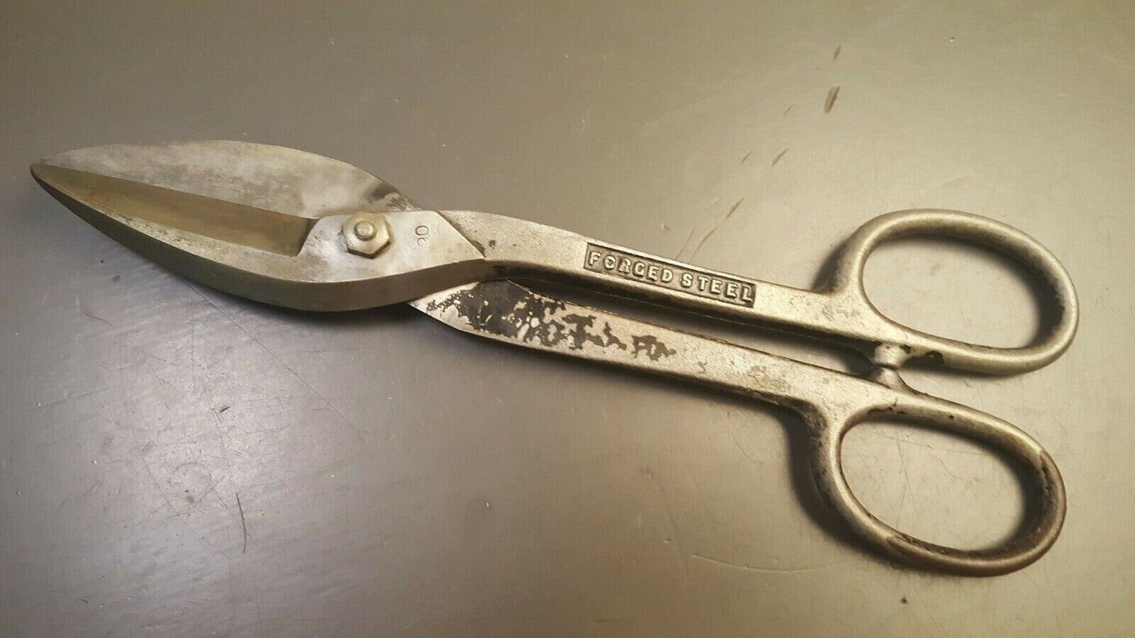 Vtg Western Cutlery Co. USA No. 90 Metal Shears Tinner Snips 12″ Forged Steel