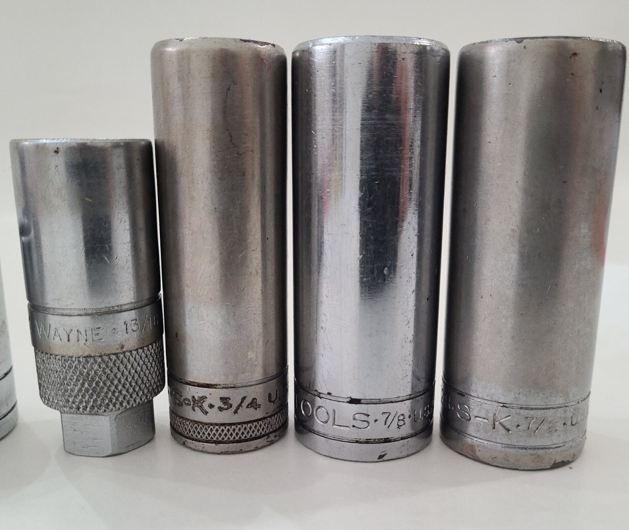 S-K 1/2″ Drive Socket Set 12 point Vintage Tools 1-6 point mix lot 11 pc SK tool