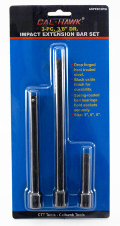 Cal-Hawk 3pc 3/8″ Drive Impact Extension Bar Set