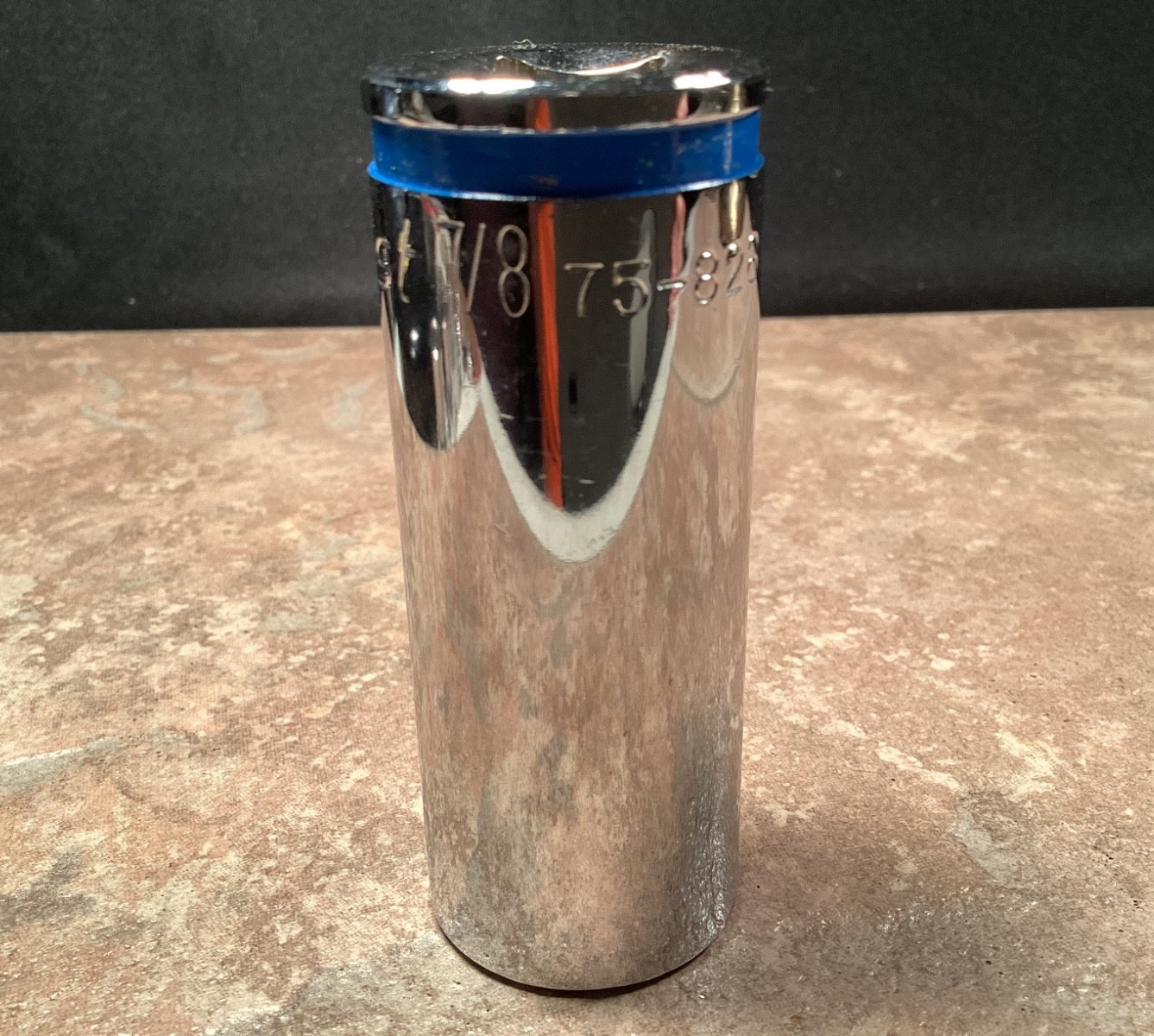 Vintage NOS Duralast Socket 75-828 SAE 1/2″ Drive 6-Point 7/8″ Deep Well Chrome