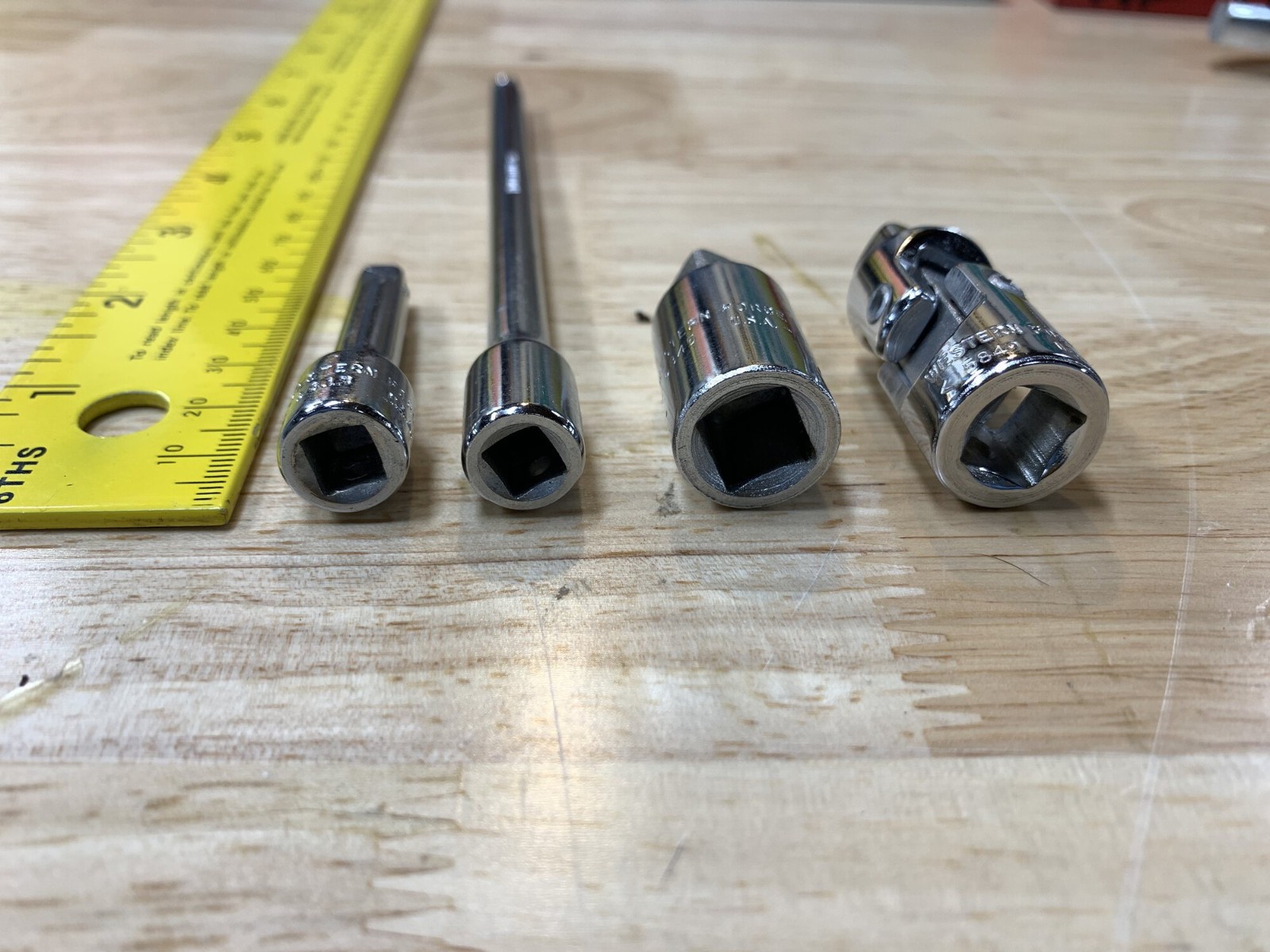 Lot of 4 Western Forge Socket Extensions Vintage USA made New Old Stock WF