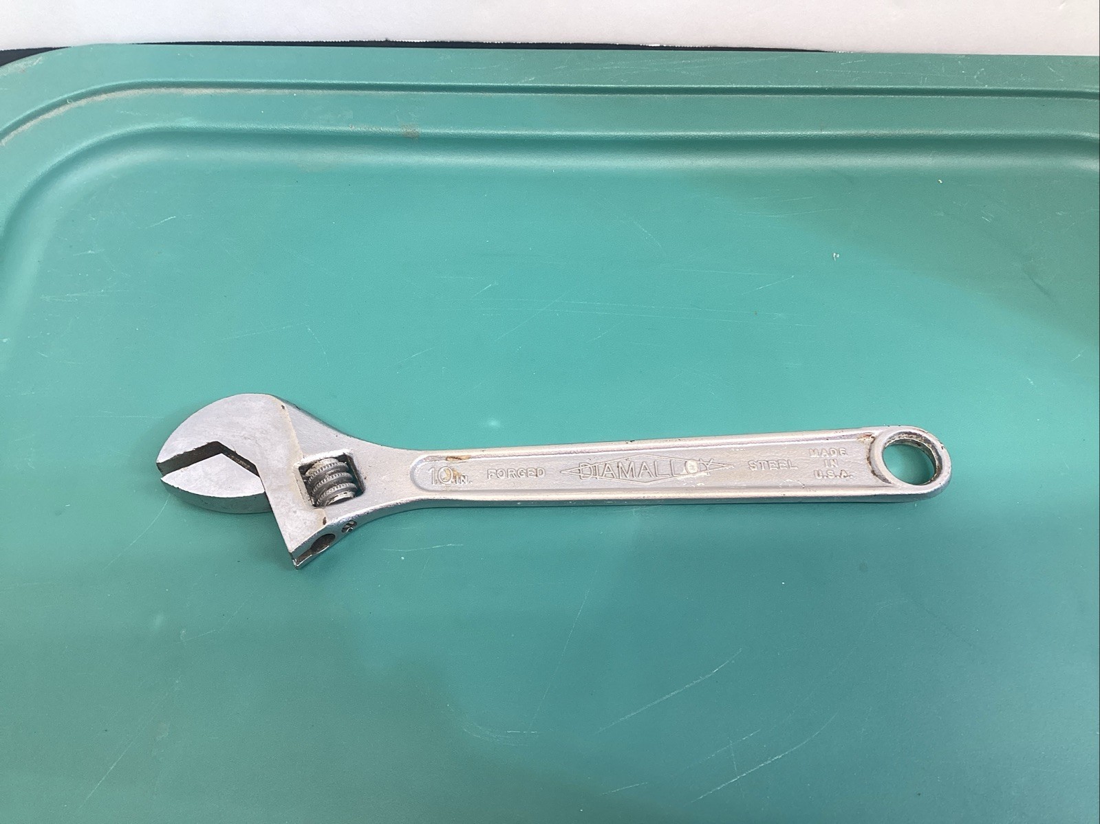 Vintage Diamond Calk Horseshoe Co. 10″ Adjustable Wrench Diamalloy Duluth MN USA