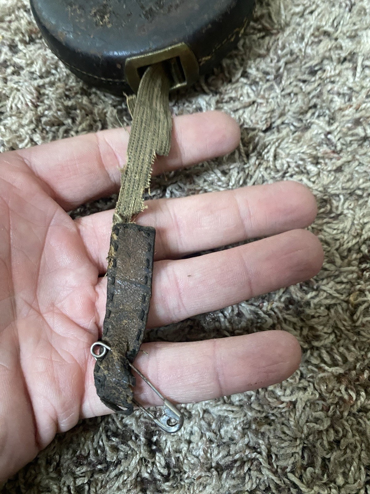 Vtg Chesterman Tape Measure 1/10 Ft Leather Sheffield England Brass & Cloth 50ft