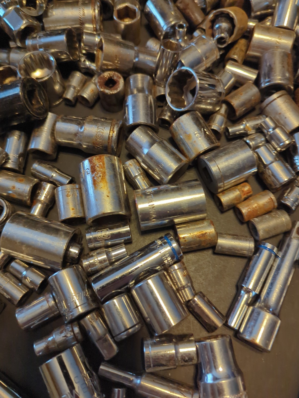 Over 19 Pounds Of Various Brands & Various Sockets, Ratchets, And Extensions