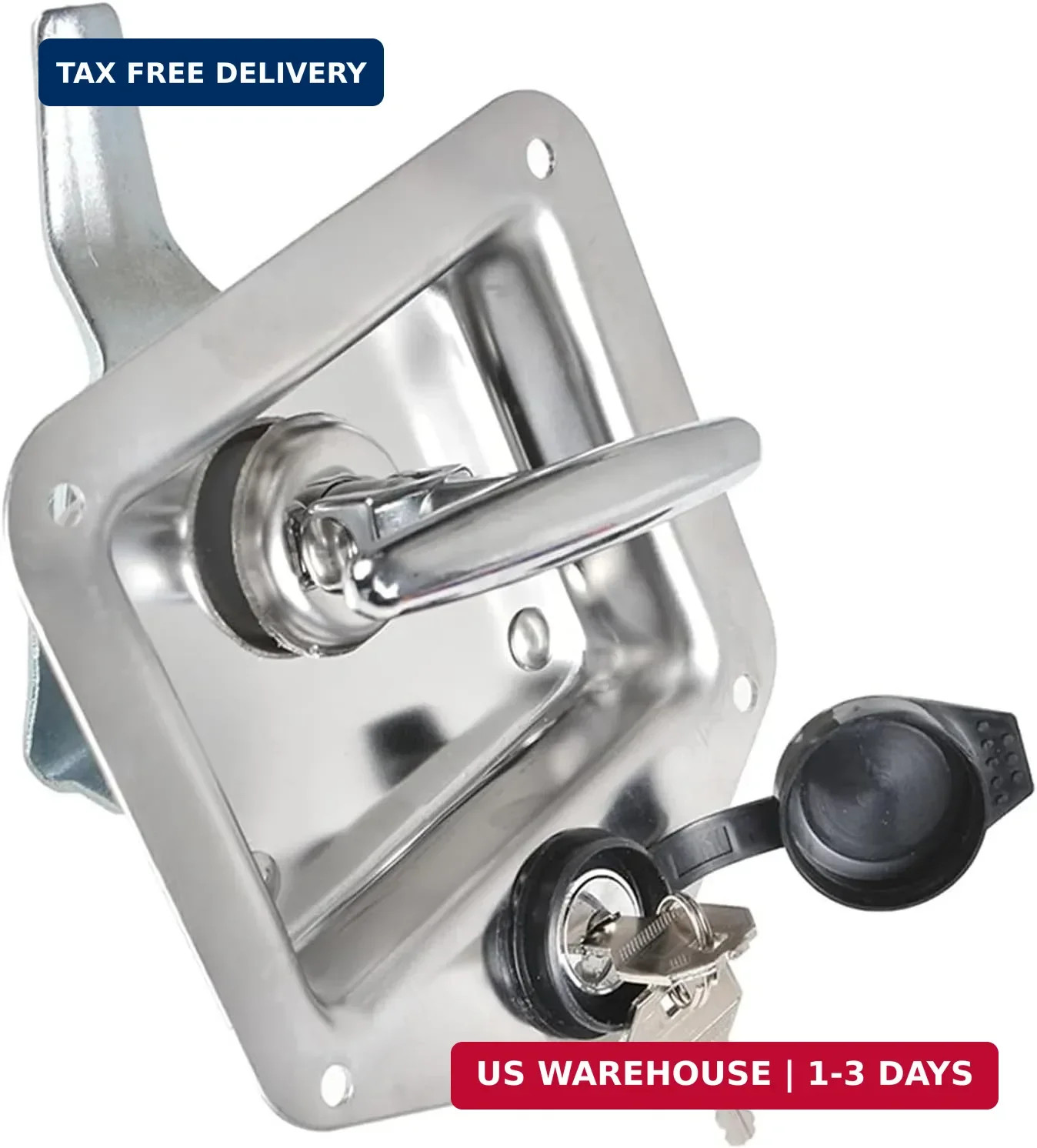 1-Pack Trailer Door Latch Rv Door Tool Box Lock T-Handle Lock 304 Stainless Stee