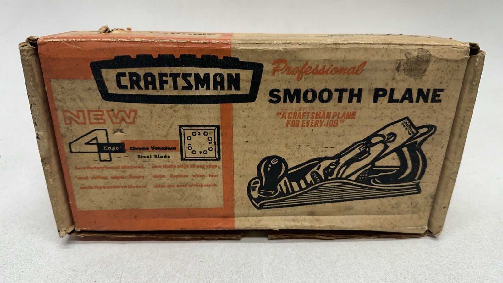 Craftsman 619-37421 Smooth Bottom Hand Plane Box and Manual Sargent Made USA