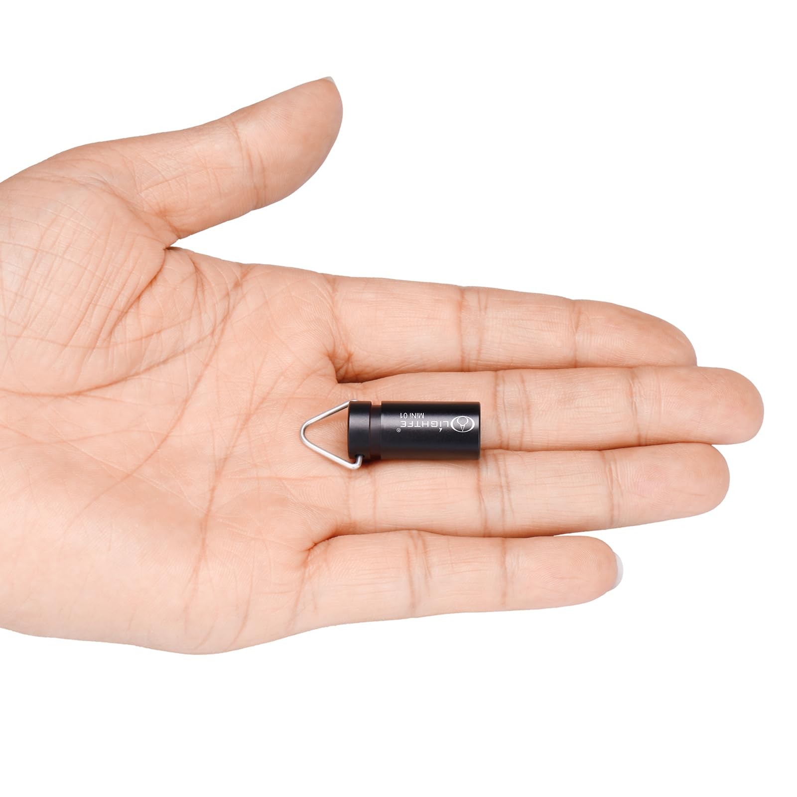 LIGHTFE MINI01 Keychain Flashlight L 25mm x Body Dia. 11.5mm, Mini01-Black