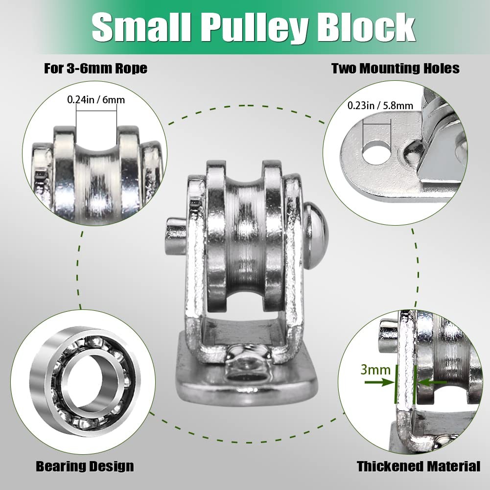 Small Pulley Block Silent Wall Ceiling Mount with Bearing Fixed…
