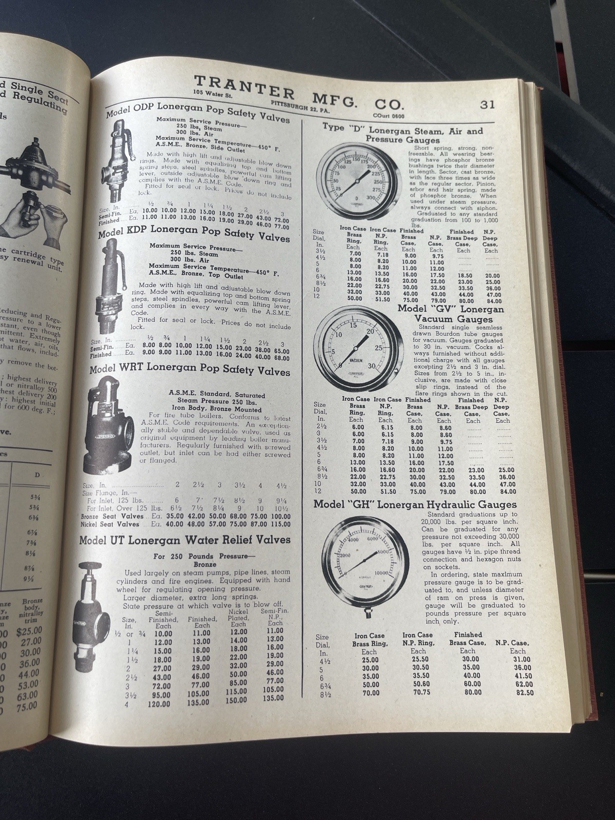 Tranter MFG CO Pumps, Machinery, Shop Equipment Catalog 46 Hardcover Pittsburgh
