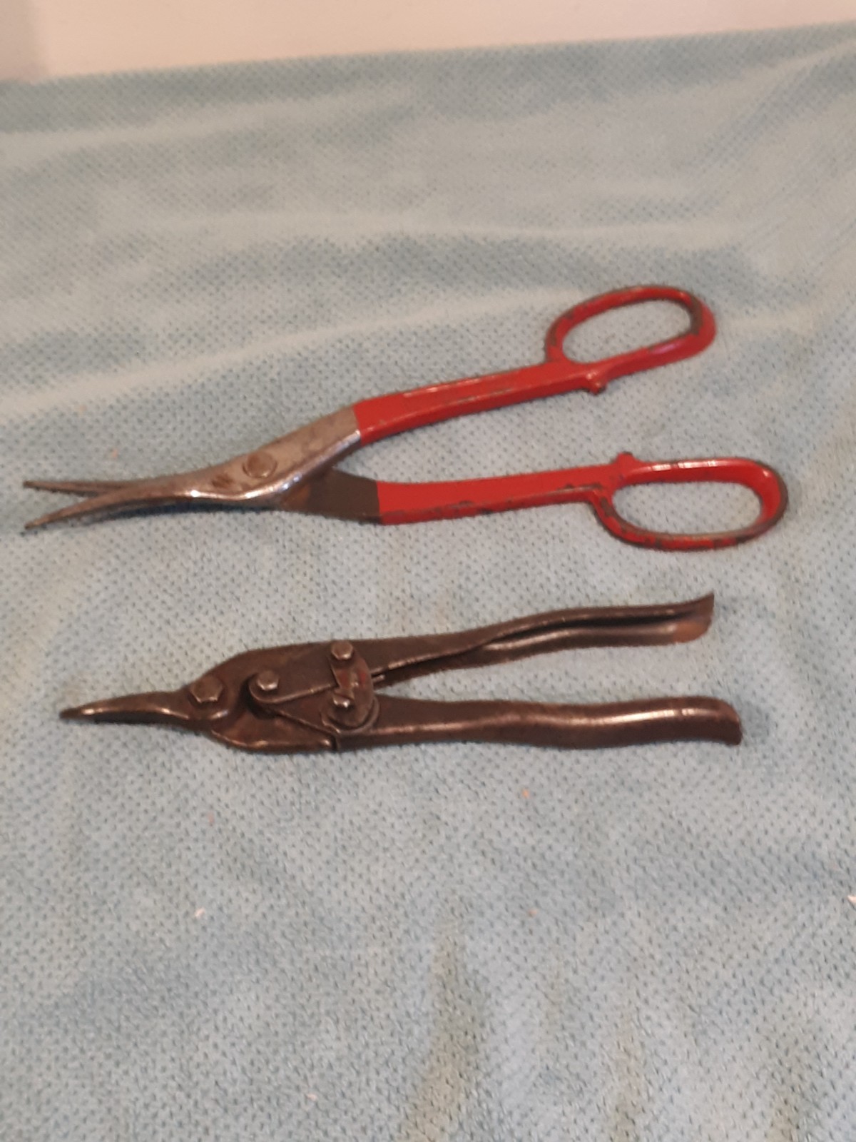 Unbranded 12″Forged Steel Tin Snip Shears and 10″ Blue Bird 103 Tin Snip