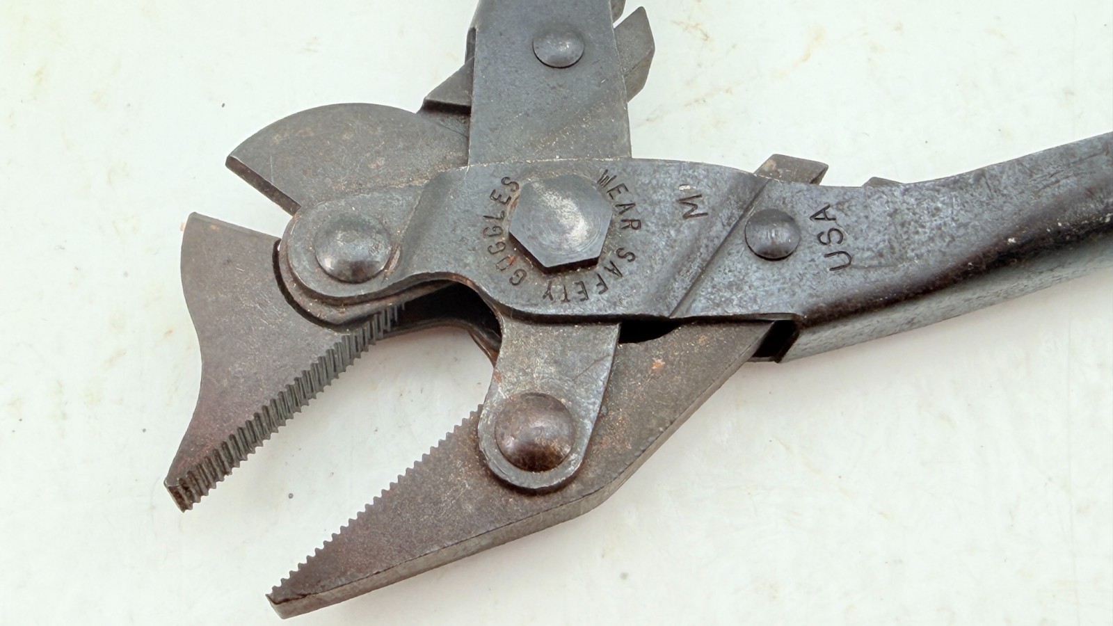 Vintage USA Multi Tool Parallel Pliers with Side Cutters Lineman 6.25″