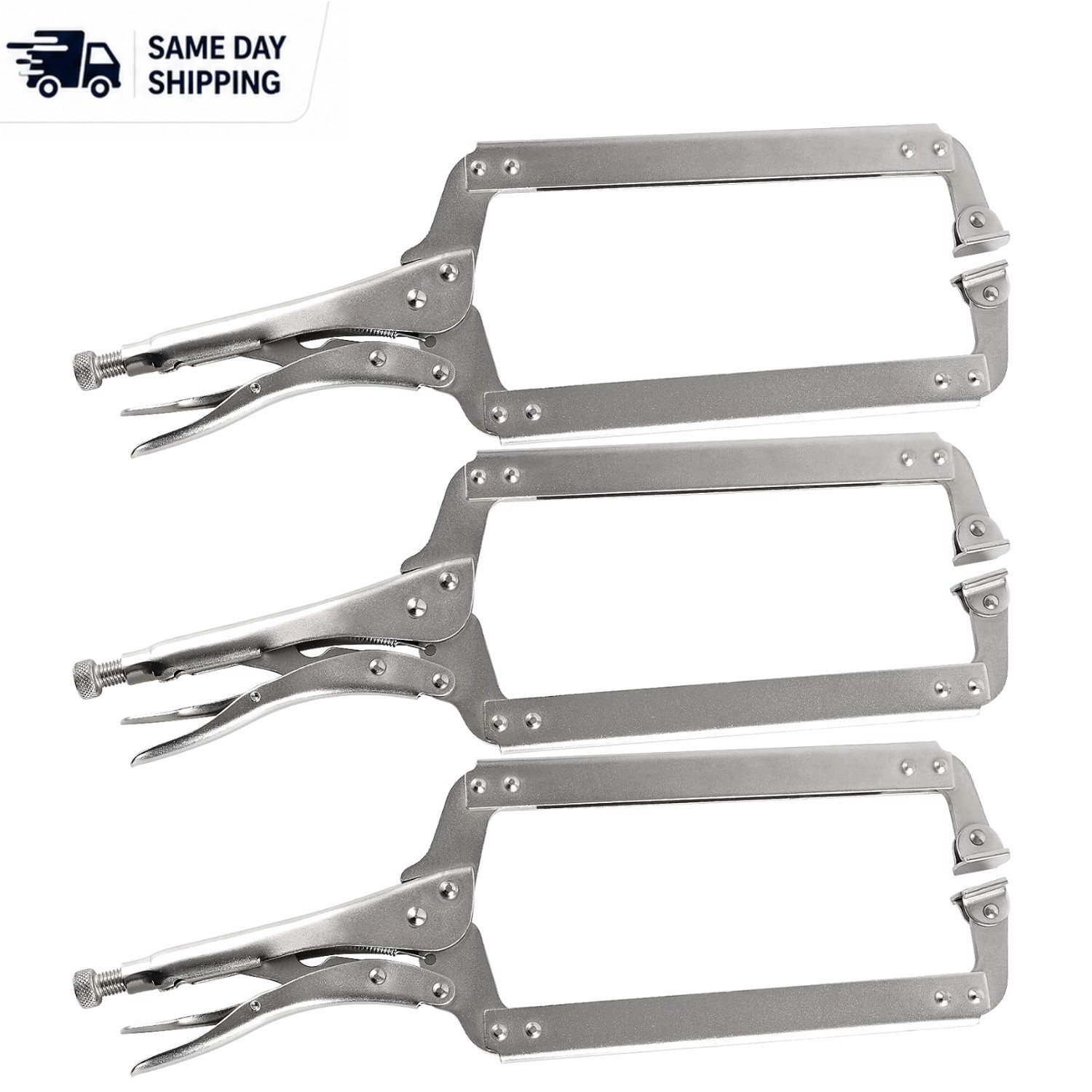 Professional 3-Piece 18-Inch C Clamp Set with Ergonomic Grip – Ideal for Welding