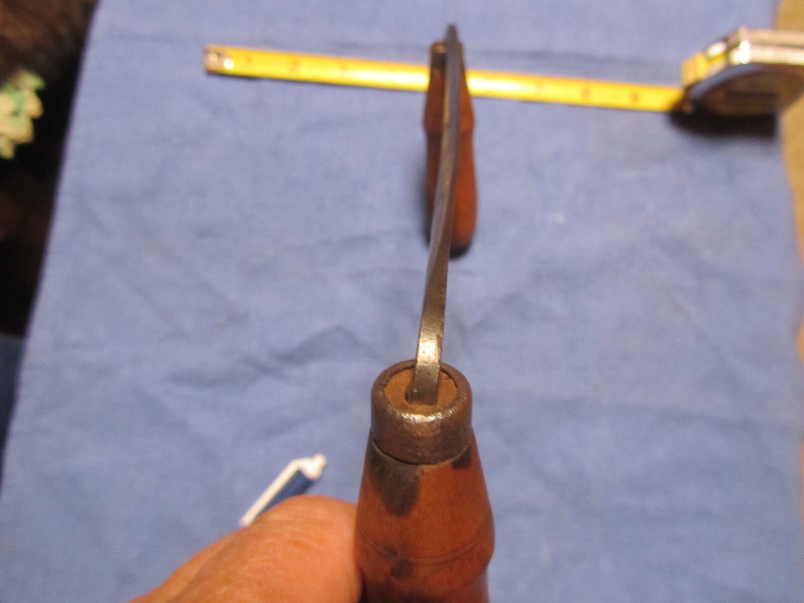 Rare Buck Brothers 5.5 in ” Draw Knife With Buck Head Logo tight handles