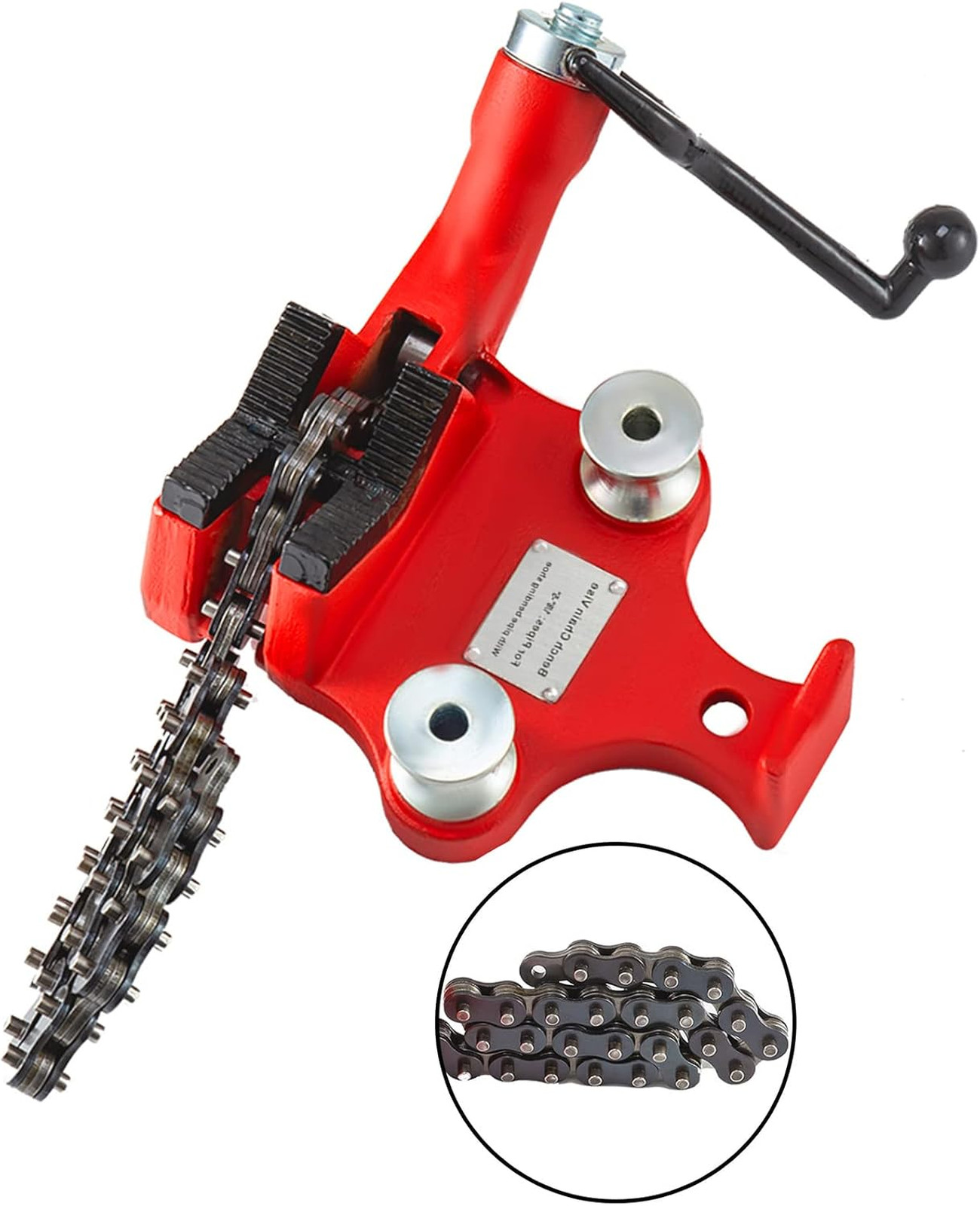 Bench Vise Chain Pipe Clamp 1/8 to 5 Inch Capacity Heavy Duty Cast Iron Jaw