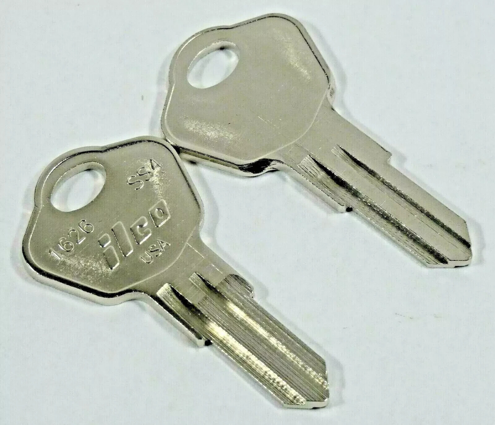 (2) Sentry Safe Key Blanks Ilco 1626 / Ez SS4 Nickel Plated