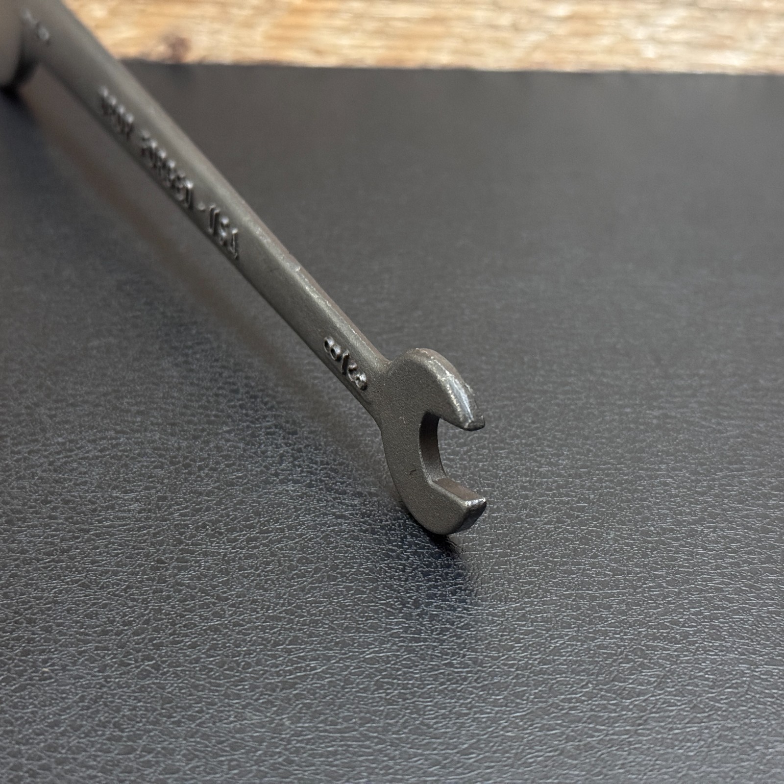Vintage Automotive Tappet Open-End Wrench 7/8″ X 3/8″ Black Drop Forged USA