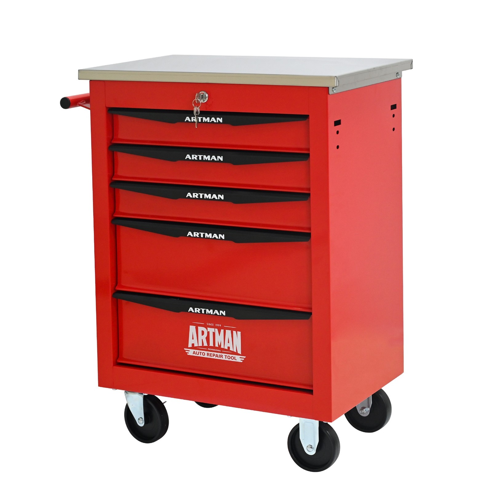 5 Drawers Multifunctional Rolling Tool Cart,Metal Utility Cart Tool Storage Box