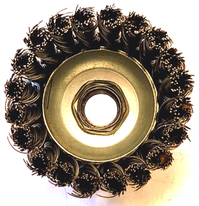 WEILER 13286 SINGLE ROW WIRE CUP BRUSH 2-3/4″_.020″ STEEL FILL_5/8″-11 NUT (NEW)
