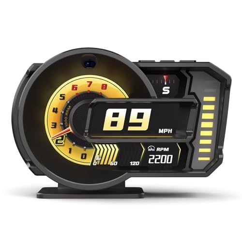 HUD Head Up Display for Car, OBD2+GPS, OBD2 Gauge Display Digital Speedometer