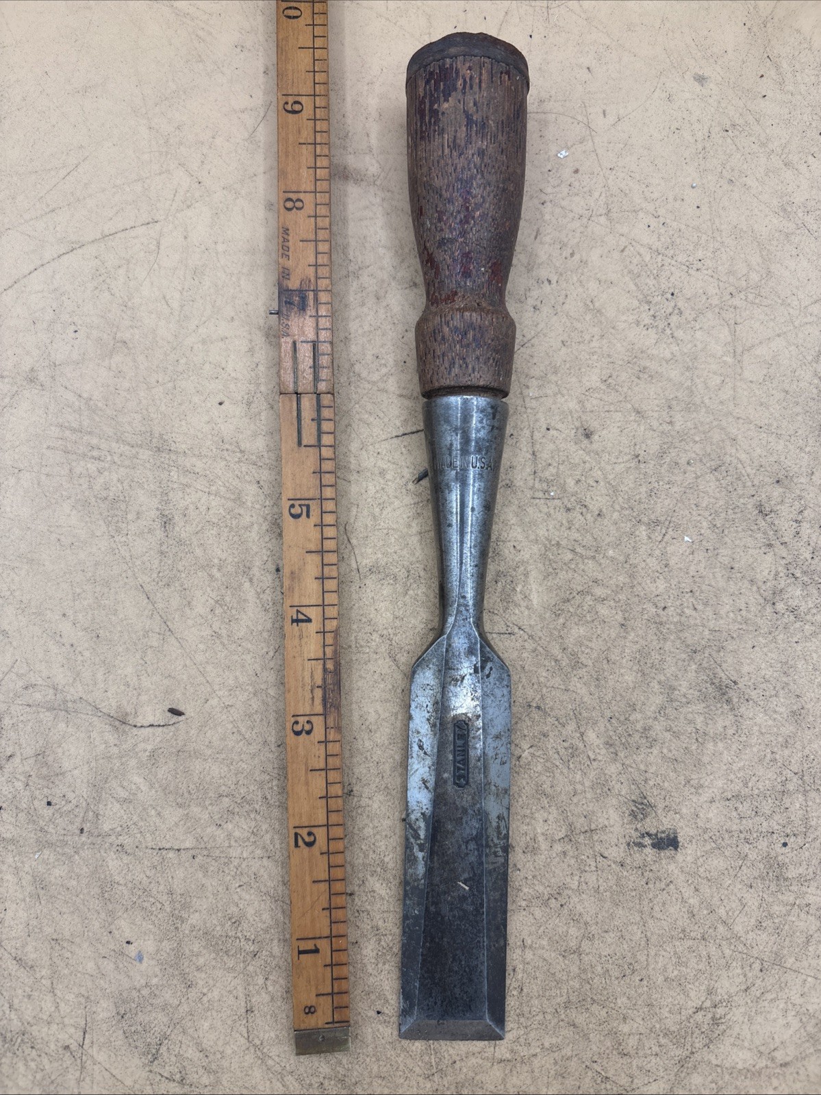 1” Stanley No. 750 Socket Chisel – Vintage – Traditional Woodworking Hand Tool
