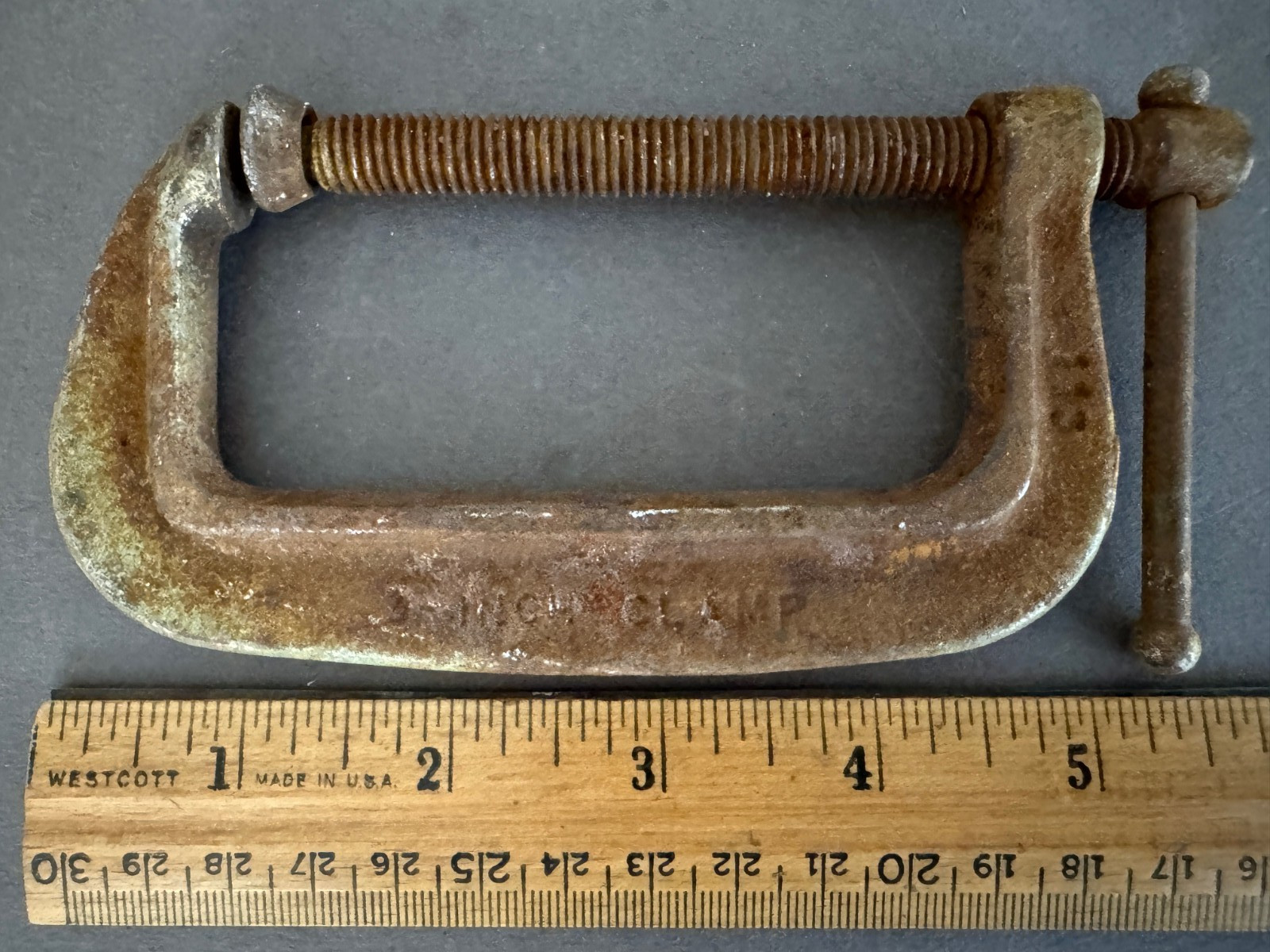 LOT OF 7 MACHINIST VARIOUS SIZE C-CLAMPS KLEIN, CINCINNATI, B&C, ALLTRADE VTG