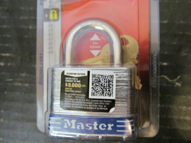 Master Lock 5D Keyed Padlock with Laminated Steel Body, Ball Bearing Locking