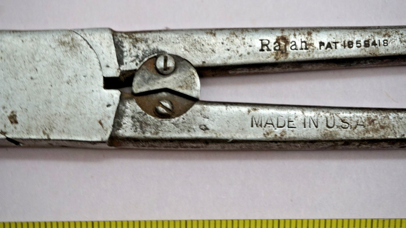 VINTAGE RAJAH 10″ SPARK PLUG WIRE CRIMPING SWAGING CRIMPER TOOL USA