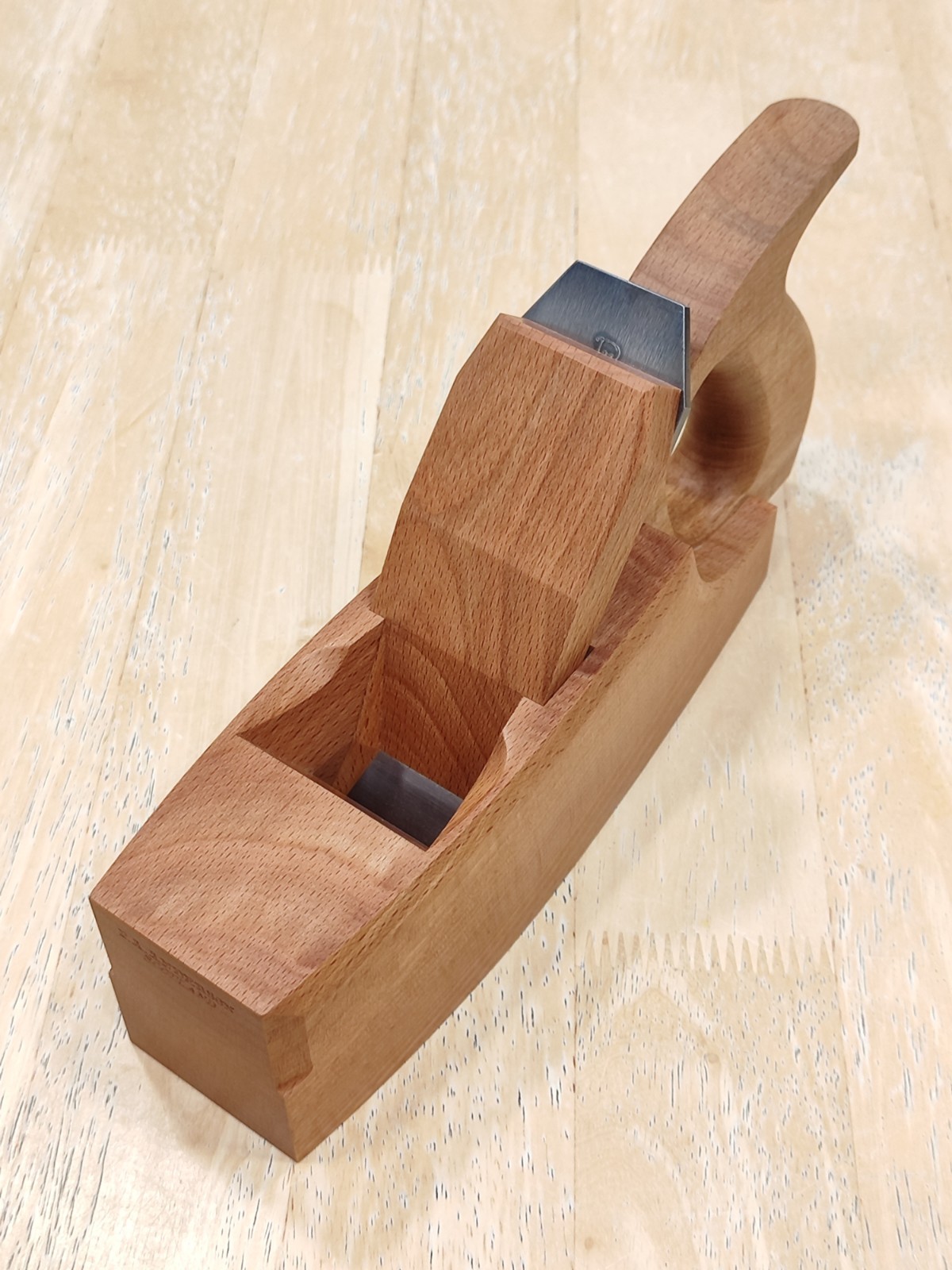 9″ wooden Handed Coffin Smoother Plane, 45 Degree Bed angle, Made In 2026 (1)