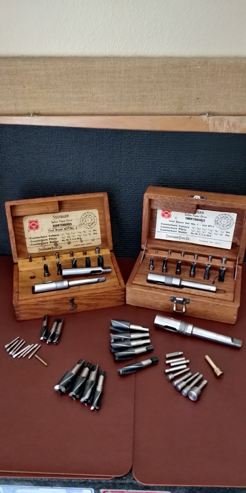 Standard Tool USA Counterbores 1/4″ thru 13/16″ Multiple sets arbors & extra