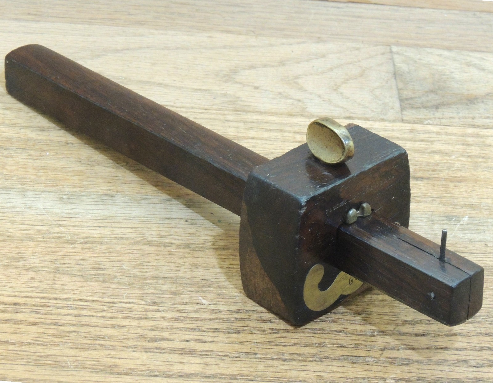 TYPE 1 1872 PATENT STANLEY No. 66 ROSEWOOD MARKING GAUGE-ANTIQUE TOOL-MORTISE