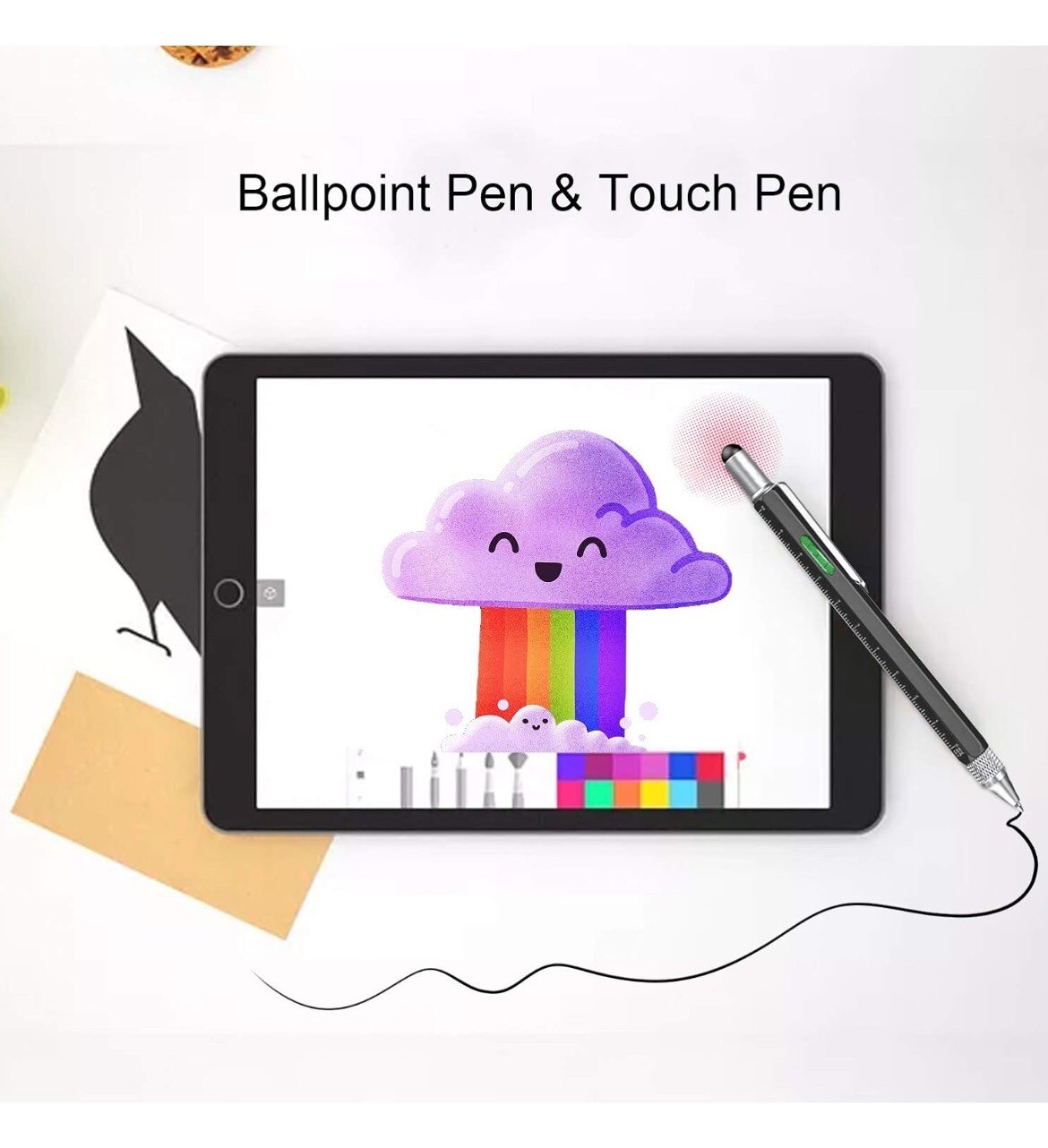 MultiTech Pen, Screwdriver, Pen, Touchpad Pen, And ruler All In One. Men Gift
