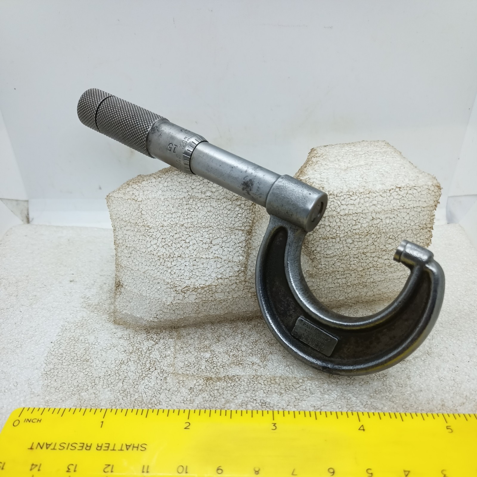 Vintage Antique Lufkin Rule Co. No. 1911 0- 1″ x 0.001″ Micrometer USA Mic Tool