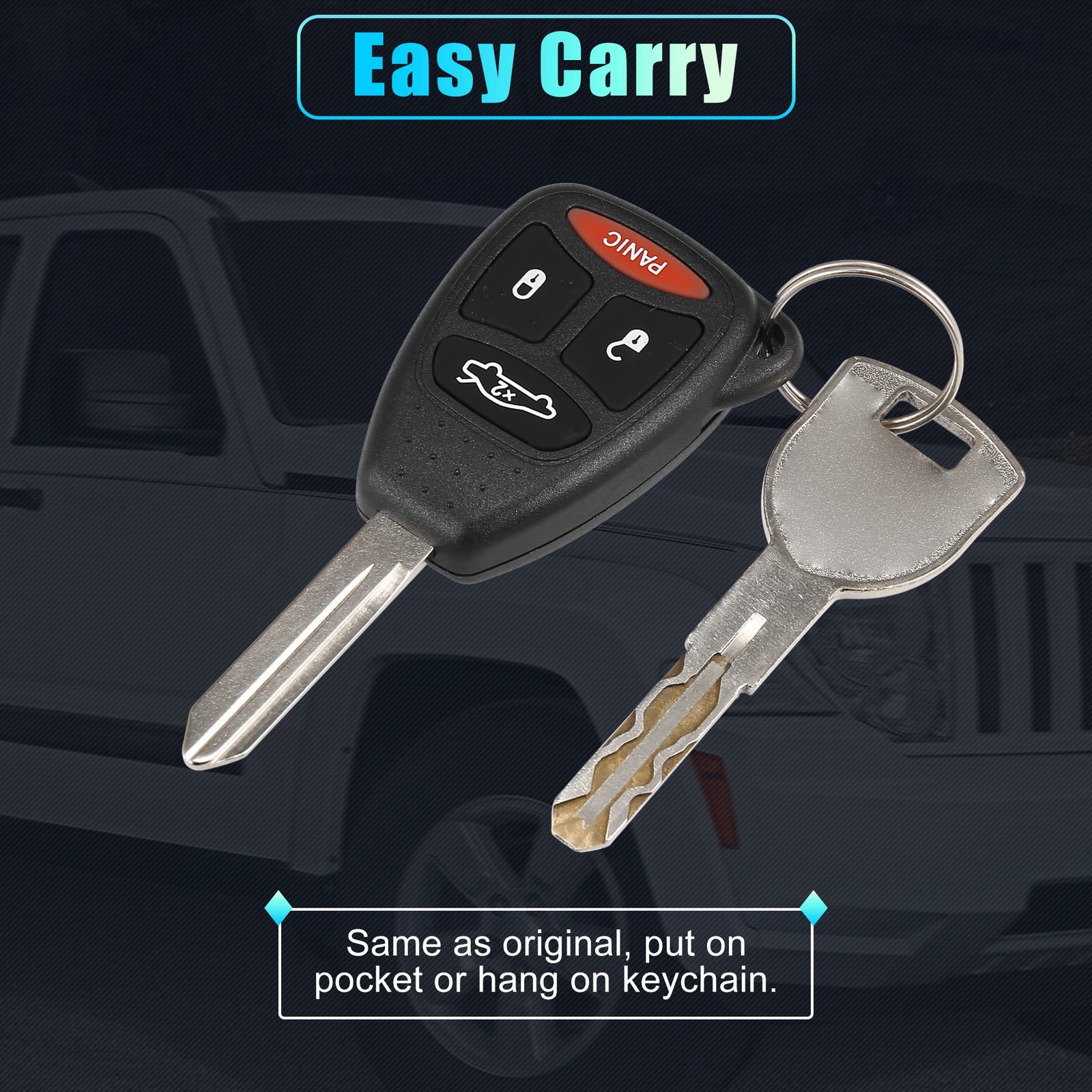 X AUTOHAUX 315MHz KOBDT04A Replacement Keyless 2.48”x1.42”x0.55”, Black