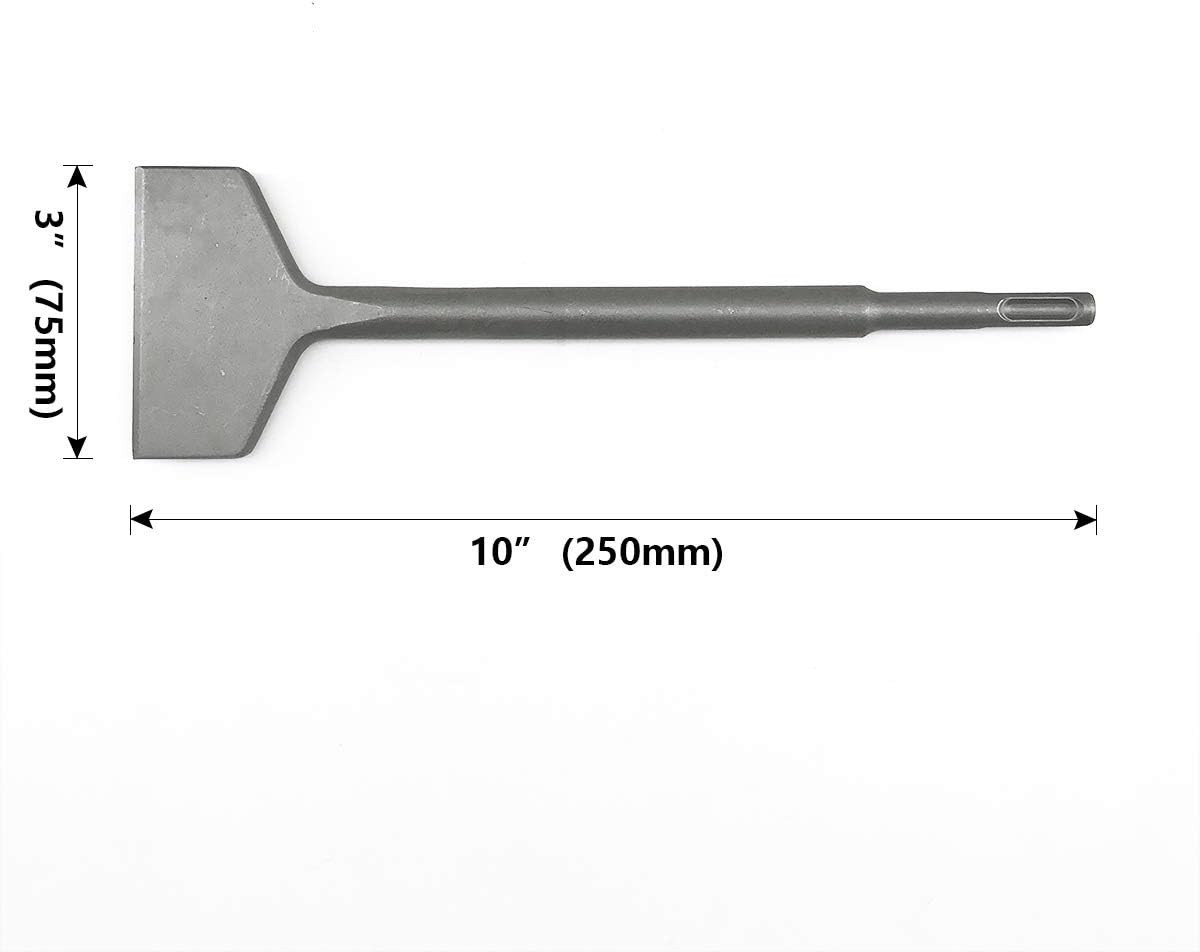 3″ x 10″ Alloy Steel SDS-Plus Tile & Thinset Scaling Chisel for Optimal Removal