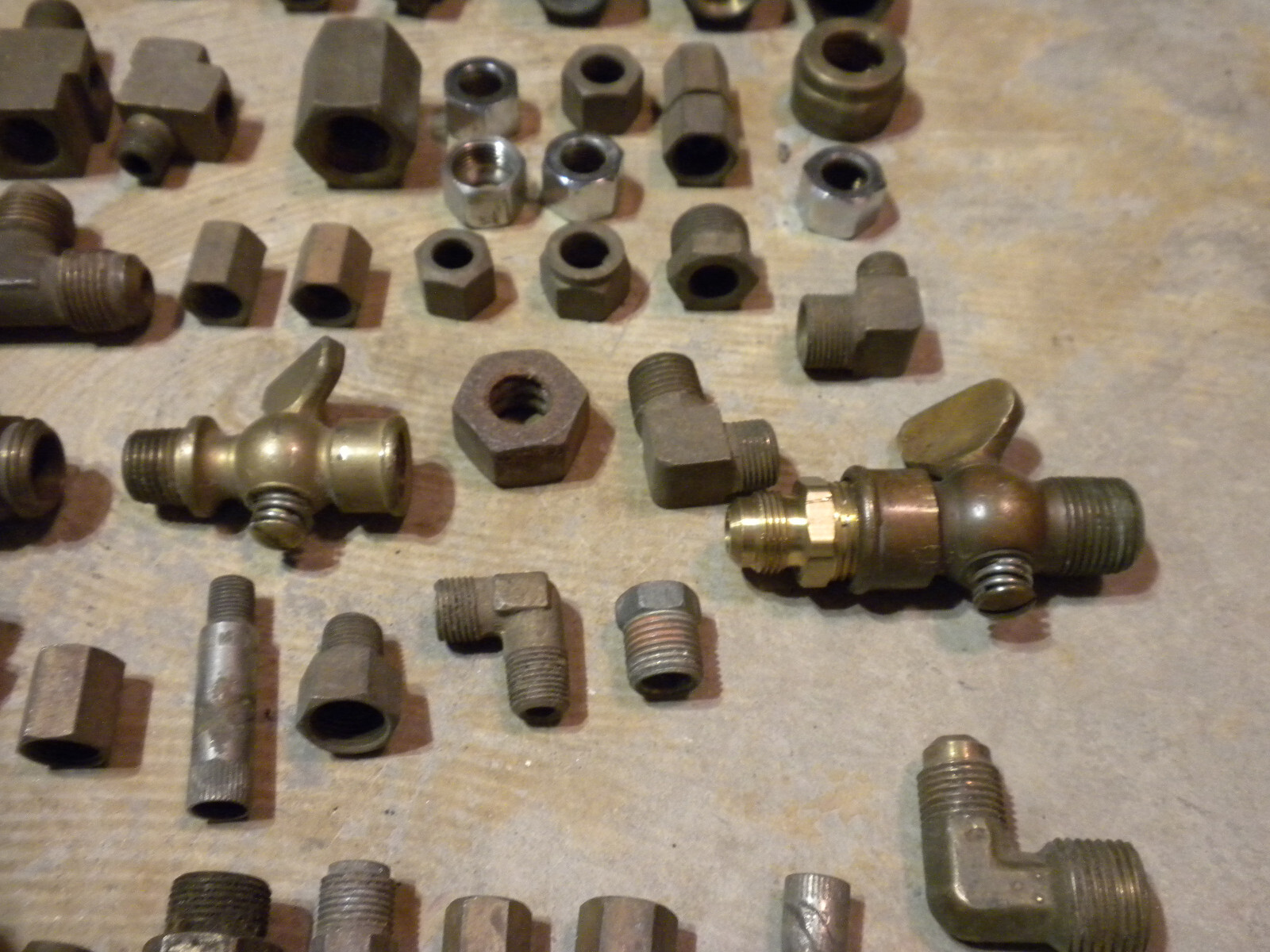 VINTAGE Lot Of Plumbing – Gas Pipe And Various Related Supplies- Shut Off Valves