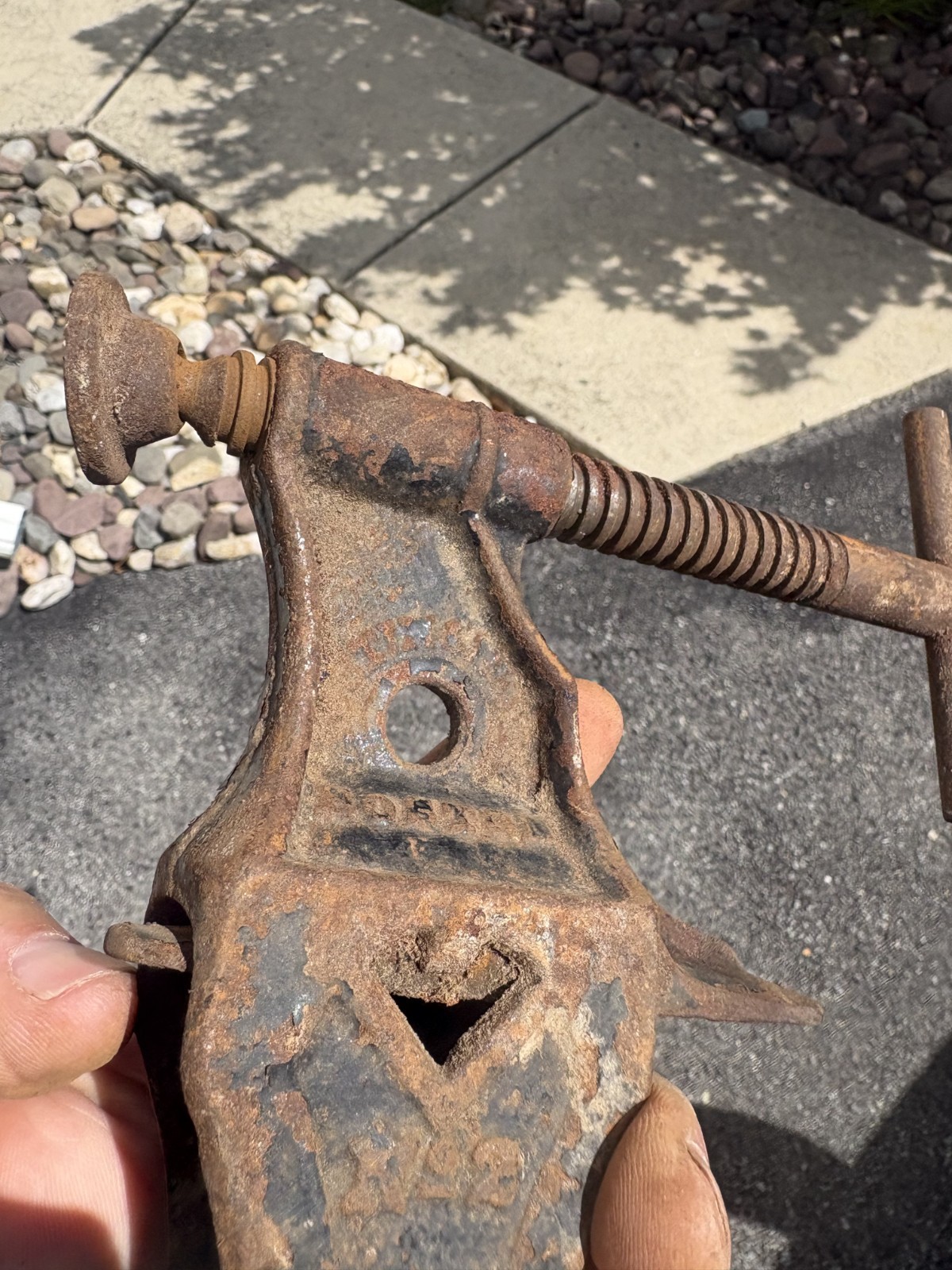 Boston 1896 Cast Iron Wood Clamp Threaded End Bar Clamp Sash Clamp Head No2