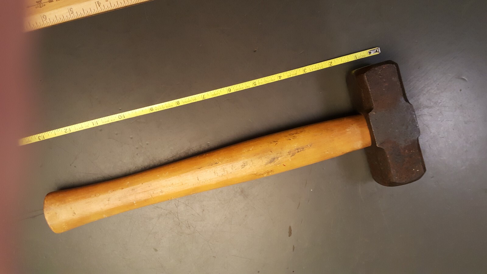 Vtg GlobeMaster Sledge Hammer Hot Dropped Forged Original Handle No. 65950 Italy