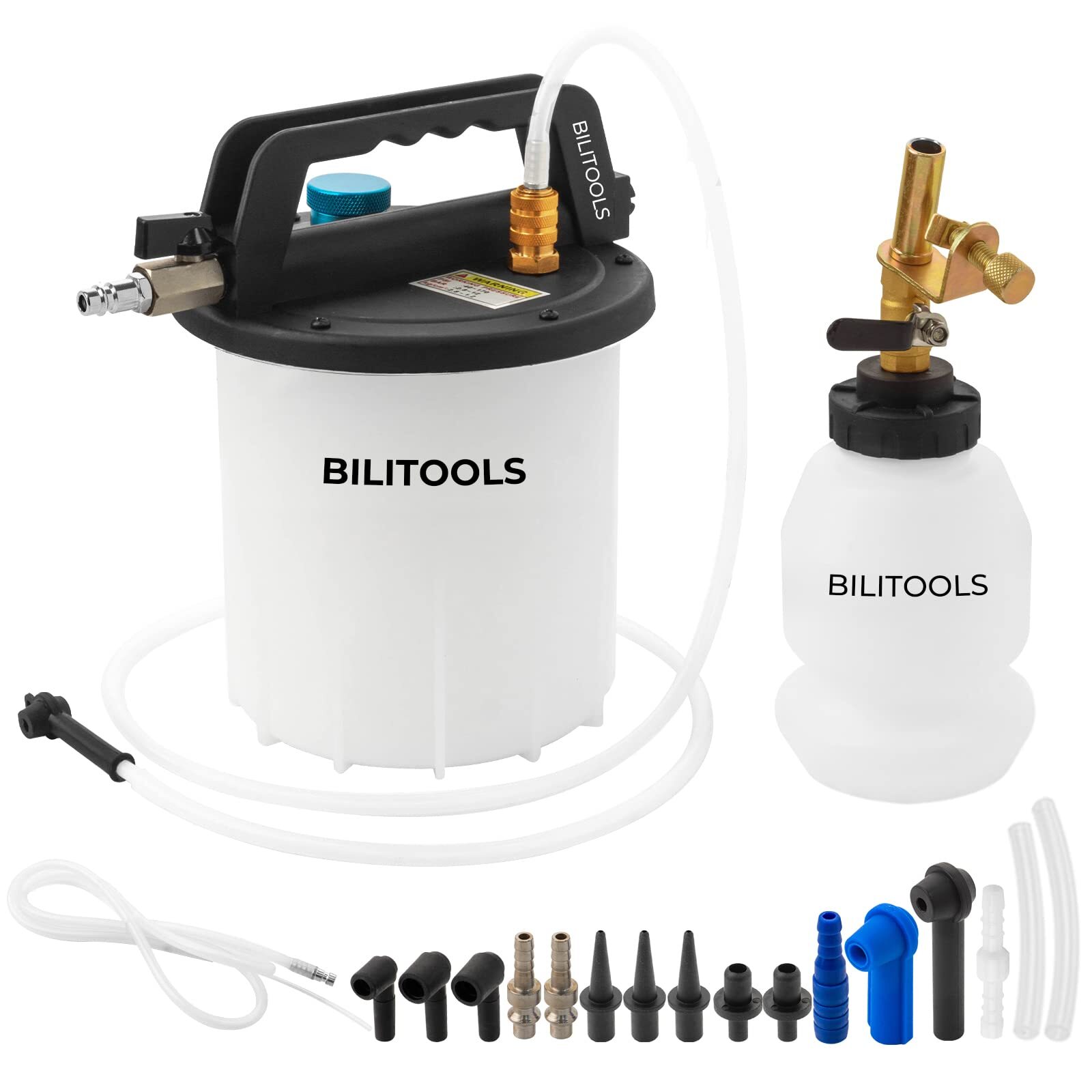 BILITOOLS 3L Vacuum Brake Bleeder Kit One Person Pneumatic Brake Fluid & Clu…