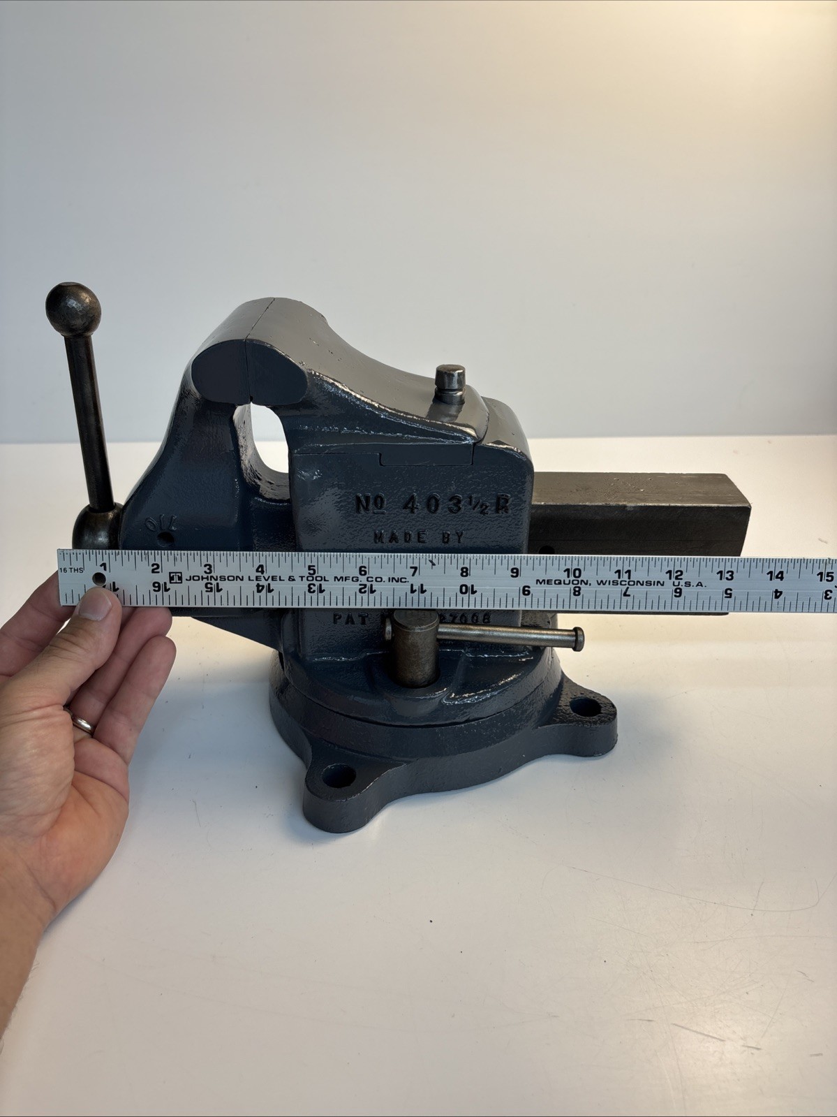Vintage Reed No. 403-1/2R Bench Vise Swivel Jaw Restored USA