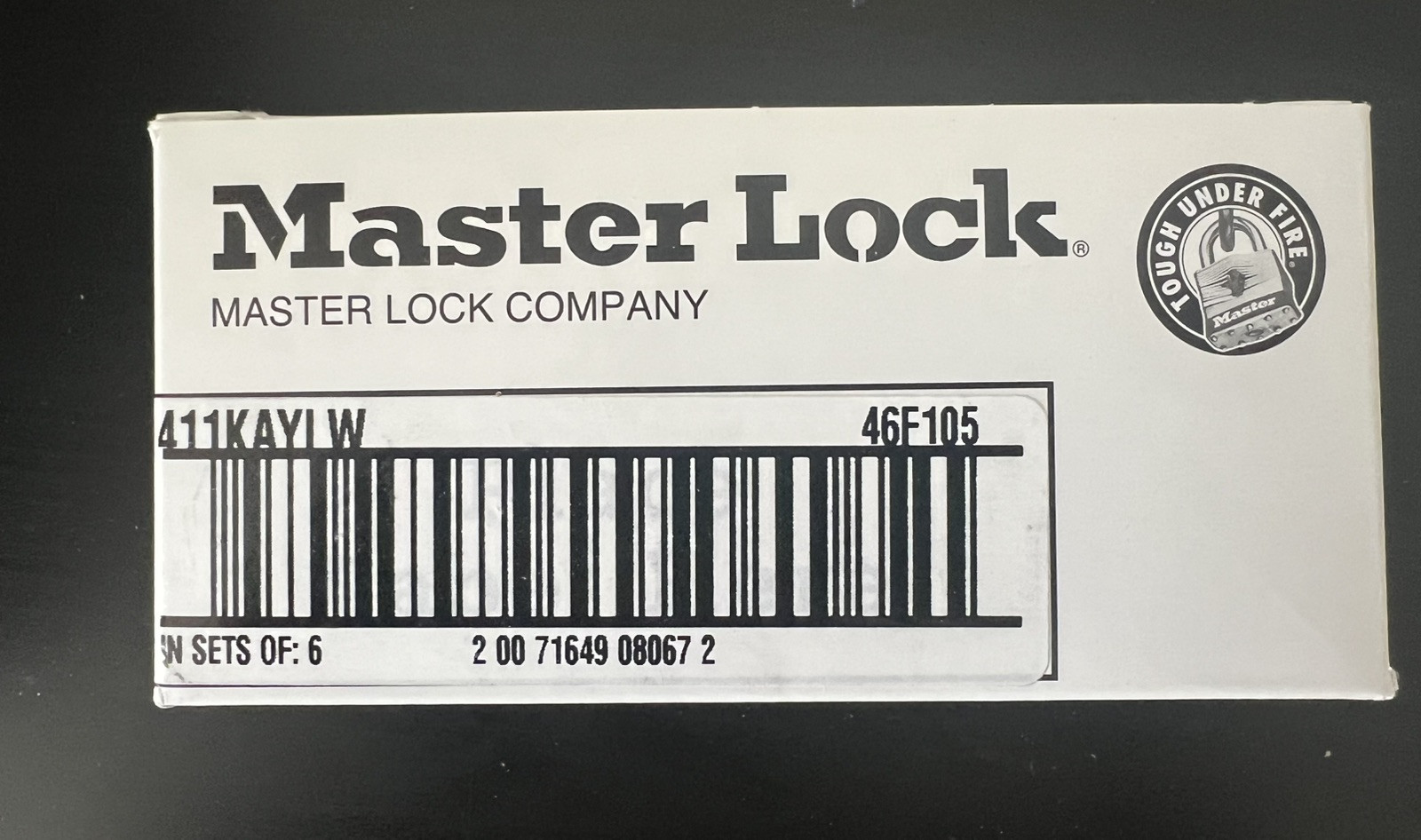MASTER LOCK New in Box 411KAYLW SKU22020 Yellow Padlock w Key QUANTITY DISCOUNT!