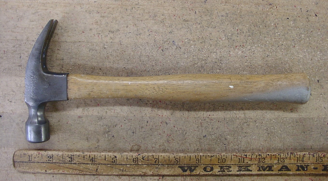 Vntg Vaughan 99-16oz. Straight Claw Hammer,1lb.4.1 oz,5-9/16″ Head,Orig Hndl,EXC