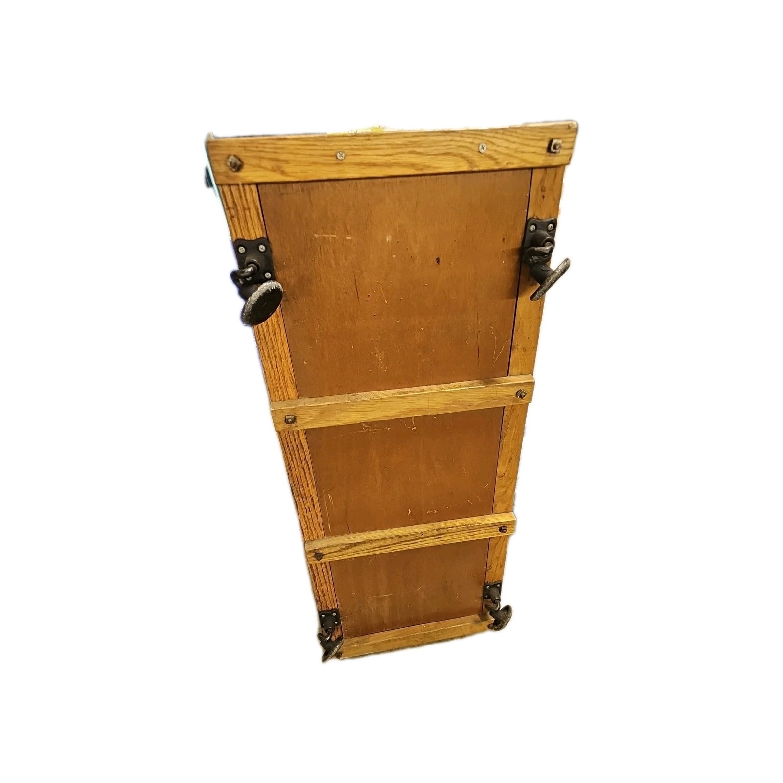 Vintage Montgomery Ward Mechanic Creeper 15 x 36 Head Rest Wood w/Metal Casters