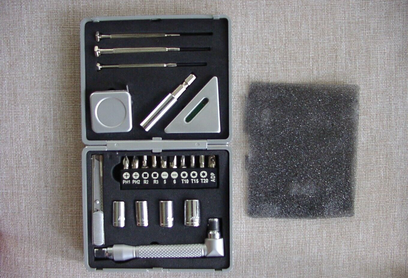 Vntg MOAA Pocket Tool KIt,Screwdrivers,Tape Measure,Driver,Sockets,Bits,XLINT
