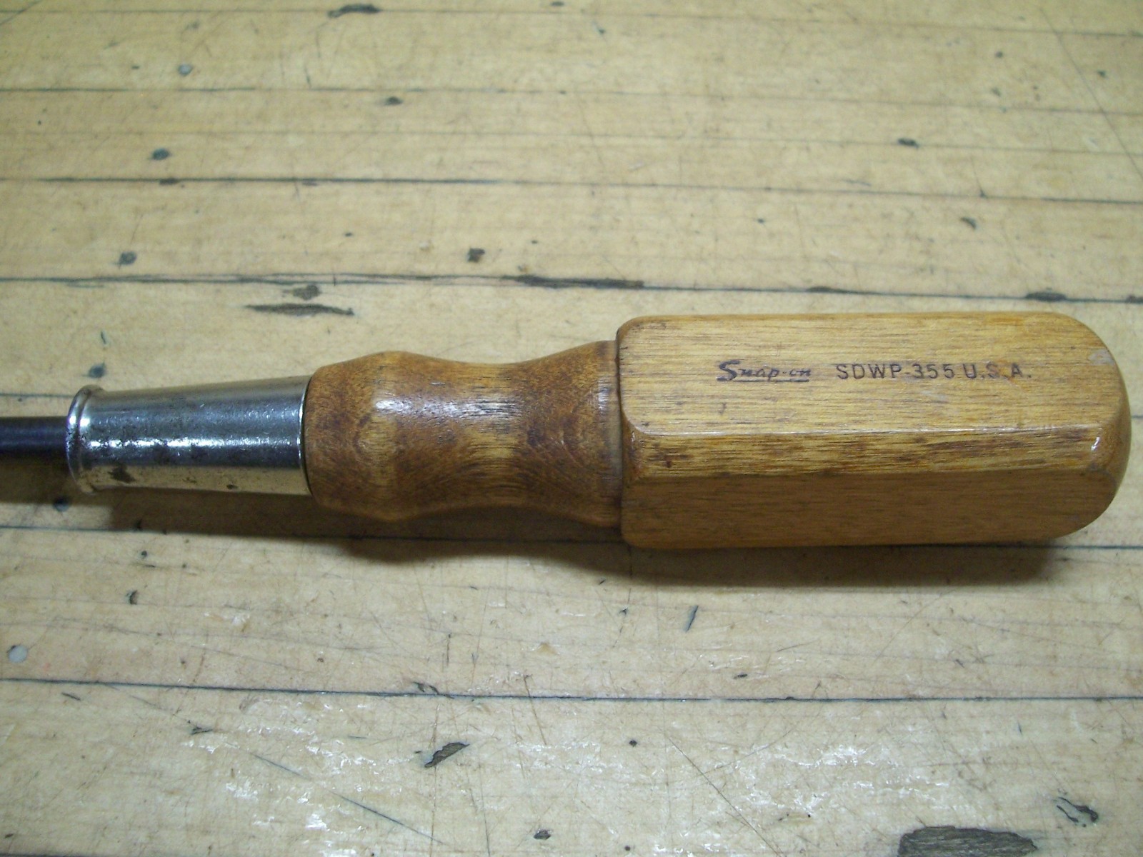 NICE Vintage Snap-On Wood Handle Phillips Screwdriver 12-1/2″ Tool SDWP-355 USA