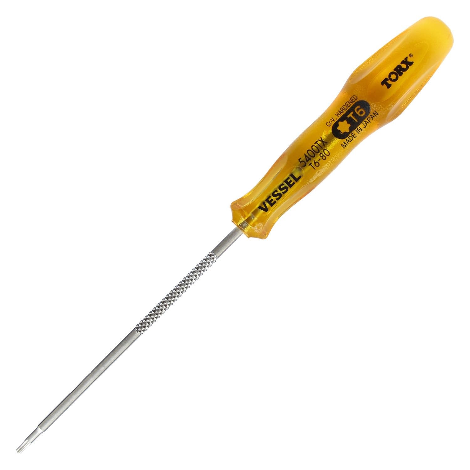 VESSEL Power Grip Torx Driver, TORX T6 x 80, 5400TX